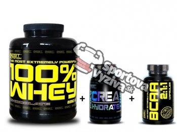 100% Whey Professional Protein 2250g + BCAA 2:1:1 + Polyhydrate ZADARMO - Best Nutrition